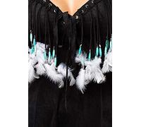 Mask Paradise Elegante costume da donna indiana selvaggio gilet nero bianco XL (42)