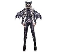 Mask Paradise Skull Bat Lady (set completo), nero/grigio