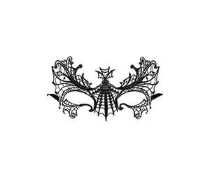 Maskarade lupo nero pizzo ricamato svasato sugli occhi