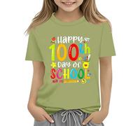 Maskjuwio 100th Day of School Celebration for Girls and Boys Kids T Shirts Fun Colorful Numbers Toy Truck Football Basketball Donna Maglione Inverno Elegante, Ag., 12-13 Jahre