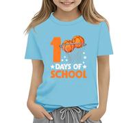 Maskjuwio 100th Day of School Celebration for Girls and Boys Kids T Shirts Fun Colorful Numbers Toy Truck Football Basketball Baby Papillon Rosso, Celeste., 2-3 Jahre