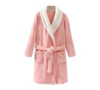 Maskjuwio Accappatoio in flanella, per neonati, per l'inverno, per la notte, per la notte, Colore: rosa., 4-5 Jahre