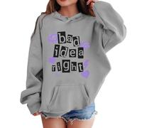 Maskjuwio Autumn and Winter Boys and Girls Long Sleeved Hooded Casual Sweatshirt Fashion Print Tops Abbigliamento Bambino 74, grigio., 11-12 Jahre