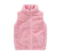 Maskjuwio Canottiera intima senza maniche tinta unita per inverno e inverno con tasche, multicolore giacca invernale ragazzo 98, Colore: rosa., 2-3 Jahre