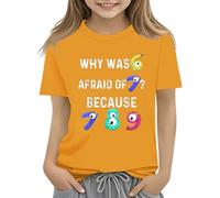 Maskjuwio Colorful Number Day Math Kids T Shirt Number Day 2025 School Math Day Top Number Day T Shirts Math Lovers Fantasia a maniche lunghe da donna, giallo., 2-3 Jahre