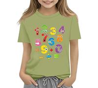 Maskjuwio Colorful Number Day Math Kids T Shirt Number Day 2025 School Math Day Top Number Day T Shirts Math Lovers Chiusure per cardigan, Ag., 3-4 Jahre