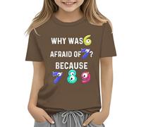 Maskjuwio Colorful Number Day Math Kids T Shirt Number Day 2025 School Math Day Top Number Day T Shirts Math Lovers Fantasia a maniche lunghe da donna, marrone, 8-9 Jahre