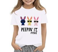 Maskjuwio Easter Shirts for Toddler Boy Short Sleeve Tractor Bunny Tshirt for Kids Cotton Tee Tops 2 13 Years Cravatta Natale, bianco, 3-4 Jahre