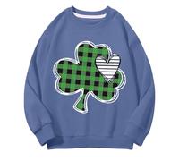 Maskjuwio Girls and Boys Round Neck Felpe Spring and Autumn St Day Middle and Large Children's Felpe Retro Personality 2D Printing Children's Casual Felpa con cappuccio, Blu marino, 12-13 Jahre