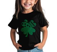 Maskjuwio Girls and Boys St Day Shirt Graphic Tee Comfort Fit for Daily Wear Green Ages 1 15 Maglione a rete, Nero , 3-4 Jahre