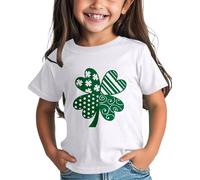 Maskjuwio Girls and Boys St Day Shirt Graphic Tee Comfort Fit for Daily Wear Green Ages 1 15 Maglione a rete, bianco, 12-13 Jahre