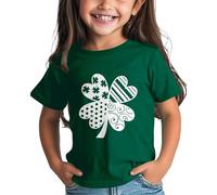 Maskjuwio Girls and Boys St Day Shirt Graphic Tee Comfort Fit for Daily Wear Green Ages 1 15 Maglione a rete, verde, 3-4 Jahre