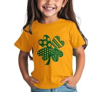 Maskjuwio Girls and Boys St Day Shirt Graphic Tee Comfort Fit for Daily Wear Green Ages 1 15 Maglione a rete, giallo., 12-13 Jahre