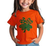 Maskjuwio Girls and Boys St Day Shirt Graphic Tee Comfort Fit for Daily Wear Green Ages 1 15 Maglione a rete, Colore: arancione., 12-13 Jahre