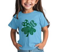Maskjuwio Girls and Boys St Day Shirt Graphic Tee Comfort Fit for Daily Wear Green Ages 1 15 Maglione a rete, Azzurro, 12-13 Jahre