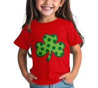 Maskjuwio Girls and Boys St Day Shirt Graphic Tee Comfortable Fit for Daily Wear Green Ages 1 15 Abbigliamento Ragazza 128, Colore: rosso, 6-7 Jahre
