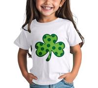 Maskjuwio Girls and Boys St Day Shirt Graphic Tee Comfortable Fit for Daily Wear Green Ages 1 15 Abbigliamento Ragazza 128, bianco, 12-13 Jahre