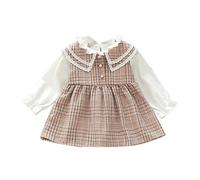Maskjuwio Girl's Spring And Autumn New Dress Korean Version Of The Girl's Foreign Style Waistcoat Two Piece Skirt Gonna in tulle 128, Colore: rosa., 18-24 Monate
