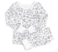 Maskjuwio Kid DIY Painted Homewear Set Coloring Pajama Set for Boy and Girl Can Play with and Wear 3 Month Girl Neonato, e, 5-6 Jahre