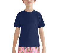 Maskjuwio Rashguard T-shirt da nuoto per ragazze 50 anni e adolescenti sportiva a maniche corte, maglietta da pesca, surf, acqua, spiaggia, corsa, allenamento, palestra, maglietta attiva, Blu marino