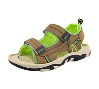 Maskjuwio Scarpe da scuola per ragazzi Taglia 10 Sandali estivi da spiaggia Larga Fit Sandali antiscivolo Casual Open Toe Sandalo in pelle Suola morbida Sandalo Comfort Fit Scarpe sportive all'aperto