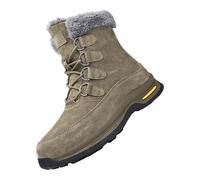 Maskjuwio Scarpe invernali da uomo, con calda imbottitura, con lacci, comode racchette da neve, spesse, morbide, in peluche, antiscivolo, basse, per il tempo libero, beige., 43 EU
