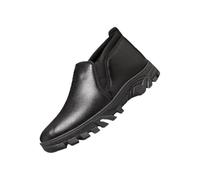 Maskjuwio Scarpe invernali da uomo impermeabili - Stivali invernali foderati in peluche caldo - antiscivolo scarpe termiche spesse scarpe da trekking, resistenti all'usura, in pelle, per il tempo