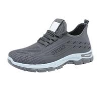 Maskjuwio Scarpe sportive da uomo 43, antiscivolo, leggere, ammortizzanti, scarpe da trekking, in rete, per piedi larghi, resistenti all'usura, taglie 39-45, grigio., 42 EU