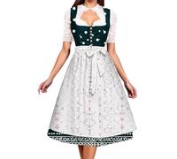 Maskjuwio Spade medievali per uomo, abbigliamento da donna, abito tradizionale tedesco, set da due pezzi, verde, S