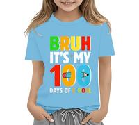 Maskjuwio Toddler Boy Girl Summer Clothes First Day of School Shirt In My Pre School Shirt Toddler Kindergarten Shirts Blusa 52 Donna, Azzurro, 2-3 Jahre