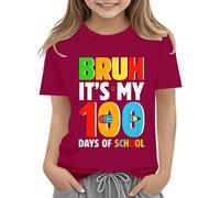 Maskjuwio Toddler Boy Girl Summer Clothes First Day of School Shirt In My Pre School Shirt Toddler Kindergarten Shirts Blusa 52 Donna, Vino, 8-9 Jahre