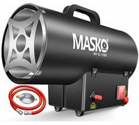 Masko® Termoventilatore a Gas Riscaldatore Cannone Riscaldante Stufa Generatore d'Aria Calda Con Tubo, Nero 10 KW