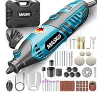 MASKO® Utensile multifunzione 200 W, velocità variabile, 10.000 - 40.000 giri/min, con albero flessibile, strumento di rotazione, mandrino a sgancio rapido, valigetta per il trasporto, set di