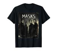 Masks Shadow Figures Dark Horror Grunge Surrealist Art Maglietta