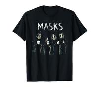 Masks Spectral Shadow Figures Horror Glitch Dark Art Maglietta