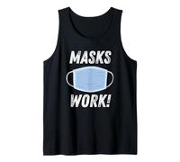 Masks Work Wear a Face Mask & Social Distance & Hygiene Canotta
