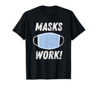 Masks Work Wear a Face Mask & Social Distance & Hygiene Maglietta