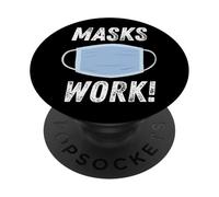 Masks Work Wear a Face Mask & Social Distance & Hygiene PopSockets PopGrip Adesivo