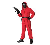 Maskworld - Costume da Supervisore di Gioco Coreano - Tuta Rossa senza Maschera - Taglia L - Travestimento Carnevale Halloween Festa a Tema