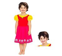 Maskworld Heidi Costume per bambini con parrucca - licenza originale - Carnevale - due pezzi (122-128)