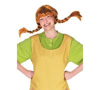 Maskworld Parrucca originale Pippi per adulti - capelli rossi con 2 trecce - accessorio costume per carnevale, Halloween e feste a tema
