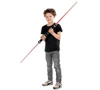 Maskworld Spada laser a doppia lama/2 spade con 7 colori LED e suono, giocattolo 132 cm, effetti di luce multicolore