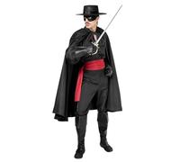 Maskworld Zorro Costume - Taglia L - Costume completo del vendicatore nero per carnevale, Halloween e feste a tema