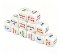 Maslasee - Set di 6 dadi in acrilico, giocattolo da bar per giochi di bere, divertimento per feste e giochi di scommesse, giocattolo di intrattenimento per feste, bar, casa, viaggi e campeggio