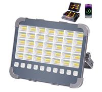 MASMEJOR Faro LED Ricaricabile, Doppi Pannelli Solari, 10000LM, 6000mAh