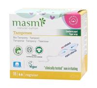 Masmi Tamponi in Cotone Bio Regolare 18 pezzi - Tampone igiene intima