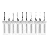 Maso - 10 punte per trapano in carburo di tungsteno, 0.8mm. per PCB, gioielli, CNC, metalli morbidi, circuito di stampa, strumento per incidere