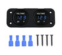 MASO 12 V-24 V Doppio LED Voltmetro Display digitale, Motorcycle Car Doppia batteria, display LED Voltmetro di tensione Pannello di superficie