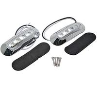 Maso, 2 luci laterali a LED a 4 LED, 12 V, 24 V, indicatori di arresto anteriore per auto, camion, camper, autobus, colore: bianco