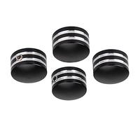 MASO 4 copribulloni per testa, compatibili con Harley-Davidson tutti i modelli Twin Cam, adatti per modelli Big Twin 1340 Evo, modelli Sportster, nero + cromato